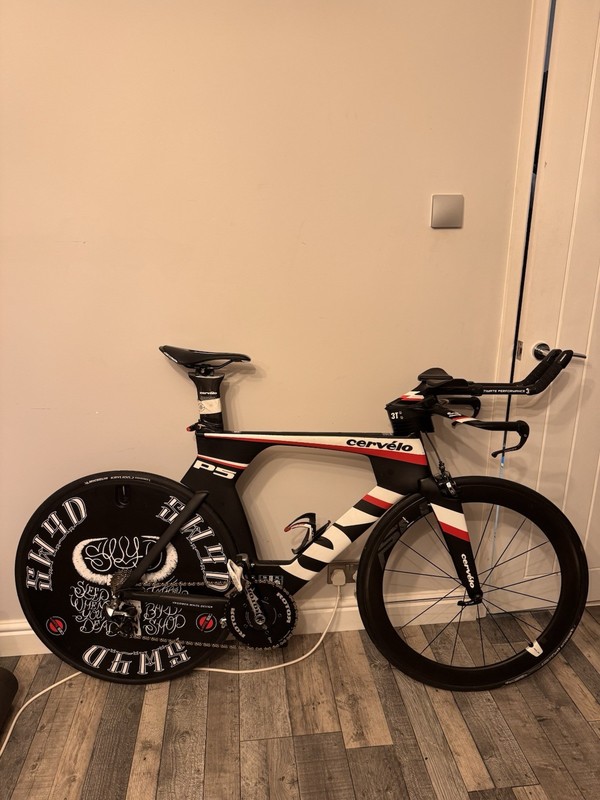CERVELO P5 TIME TRIAL BIKE 56 FRAME DI2 GEARS CES SPORT REAR DISC WHEEL