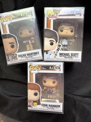 Funko Pop! Vinyl: The Office Michael Survivor Man Erin Box Oscar Martinez 3x Lot