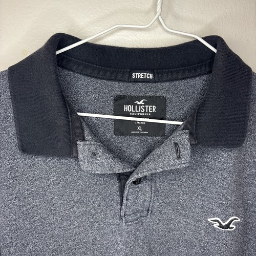 Hollister Men's Gray Epic Flex Stretch Polo Shirt - Picture 3 of 4