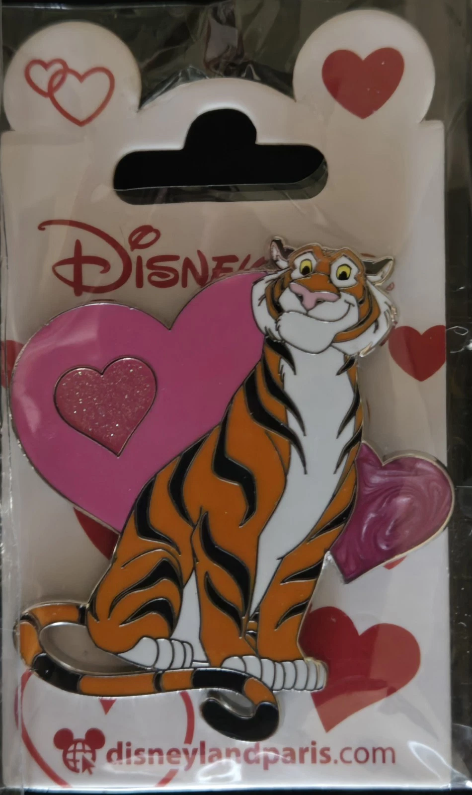 Disney Disneyland Paris Aladdin Rajah Heart Pin Jasmine Genie Jafar Abu Sultan