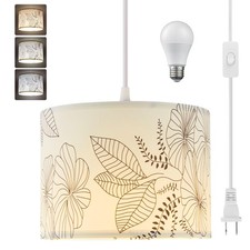 Plug in Pendant Light, 15 FT Hanging Lamp with Plug in Cord, On/Off Switch, F...