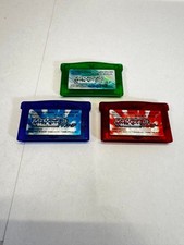 Pokemon Ruby Sapphire Emerald GBA Game Cartridges 3-Piece Set