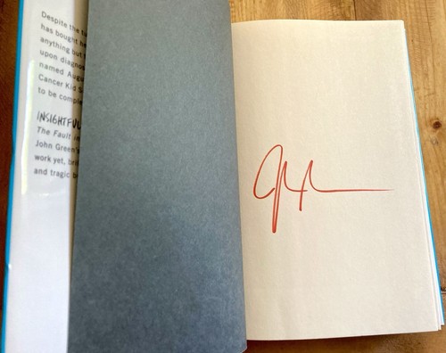 SIGNED JOHN GREEN THE FAULT IN OUR STARS *FIRST PRINTING* HC YA BOOK NEAR FINE - Picture 2 of 11