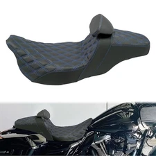 One-Piece Driver Passenger Seat Motorcycle 2-Up Seat, Harley Touring 2009-23