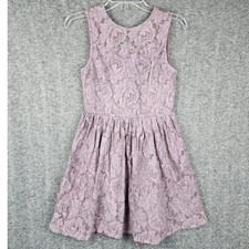 Altar'd State Lace Dress Womens Medium Mauve Floral Fit & Flare RA50616