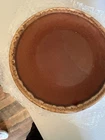 Vtg  MCM Hull Pottery Brown Drip 10 1/2" Plates Set of 4 Oven Proof USA Nice