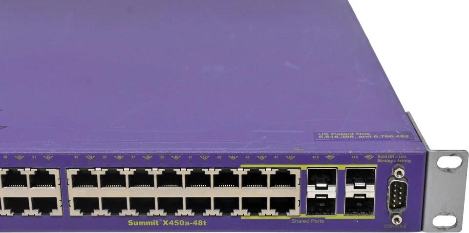 Extreme Summit X450a-48t 16157 48-Port RJ-45 GE Switch 4x 1G SFP + Rack Ears - Image 3 of 4
