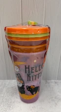 3 pk. Zak Designs 25 fl oz  Glow in the Dark Hello Kitty Tumblers w/ straws