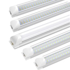 T8 8FT LED Tube Lights 72W 6500K Garage Ceiling LED Shop Light Fixtures 8 Foot