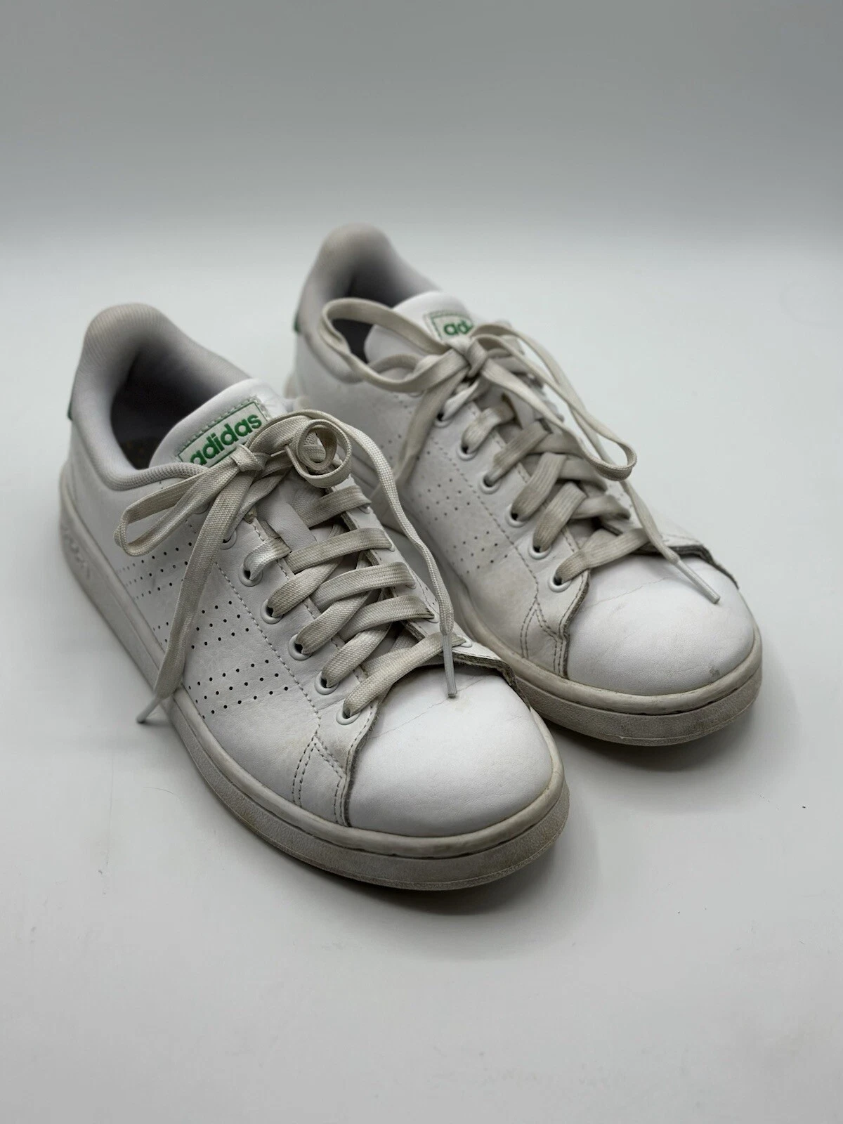 Adidas Sneakers basse donna Advantage bianche e verdi taglia 7