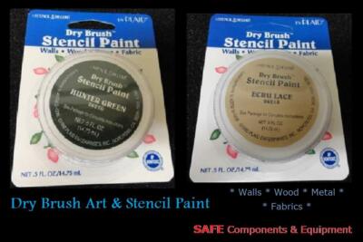 Dry Brush Stencil Paint Hunter Green for Wood Fabric Paper Walls Tole PLAID L22