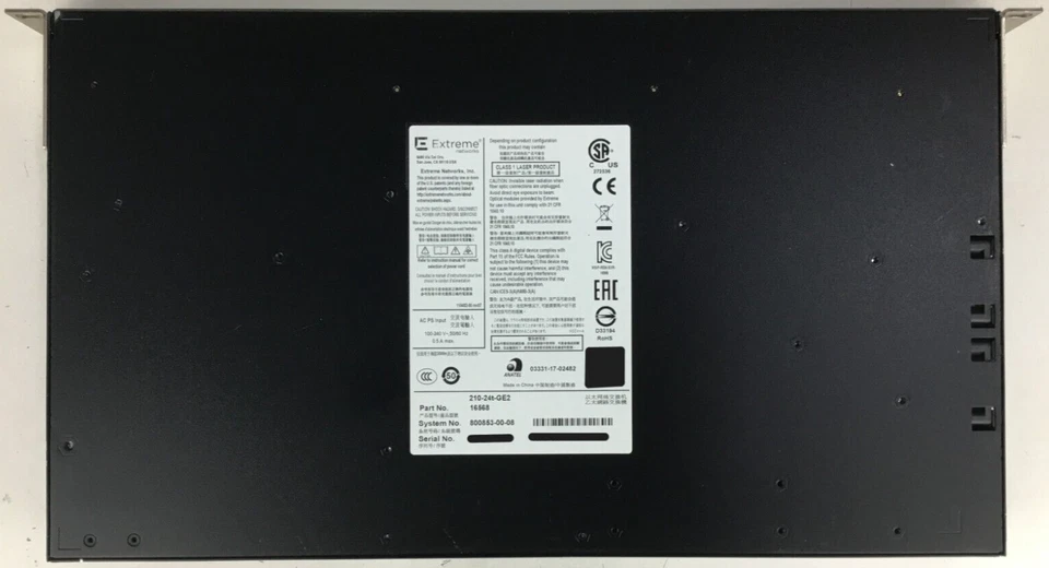 Extreme Networks 16568 210-24T-GE2 24-port 10/100/1000 RJ45 - Image 3 of 4