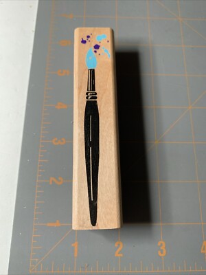 Rubber Stampede- Posh Impression Paint Brush With Splatter Art Artist Painting