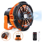 Portable Camping Fan USB Rechargeable Variable Speed Tent Lantern Fan with Light