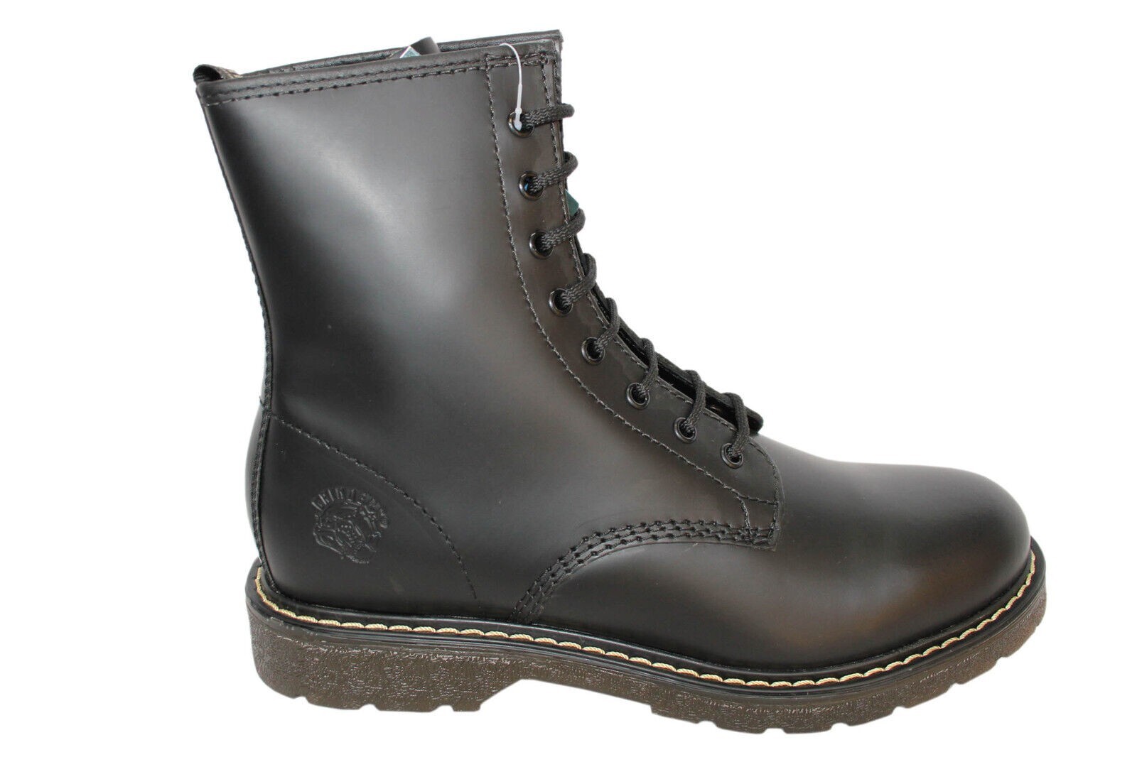 New Grinders Cedric 8 Eyelet Derby Lace Black Mens Ladies Mid Calf