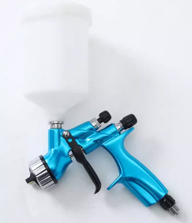 Automobile Spray Gun HVLP Blue Tool Spray Gun TE20 Hood 1.3mm Gun Needle Nozzle Foto 3 de 4