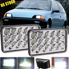 2PCS for Geo Metro 1989-1997 4x6'' inch LED Headlights Sealed High Low Beam DOT