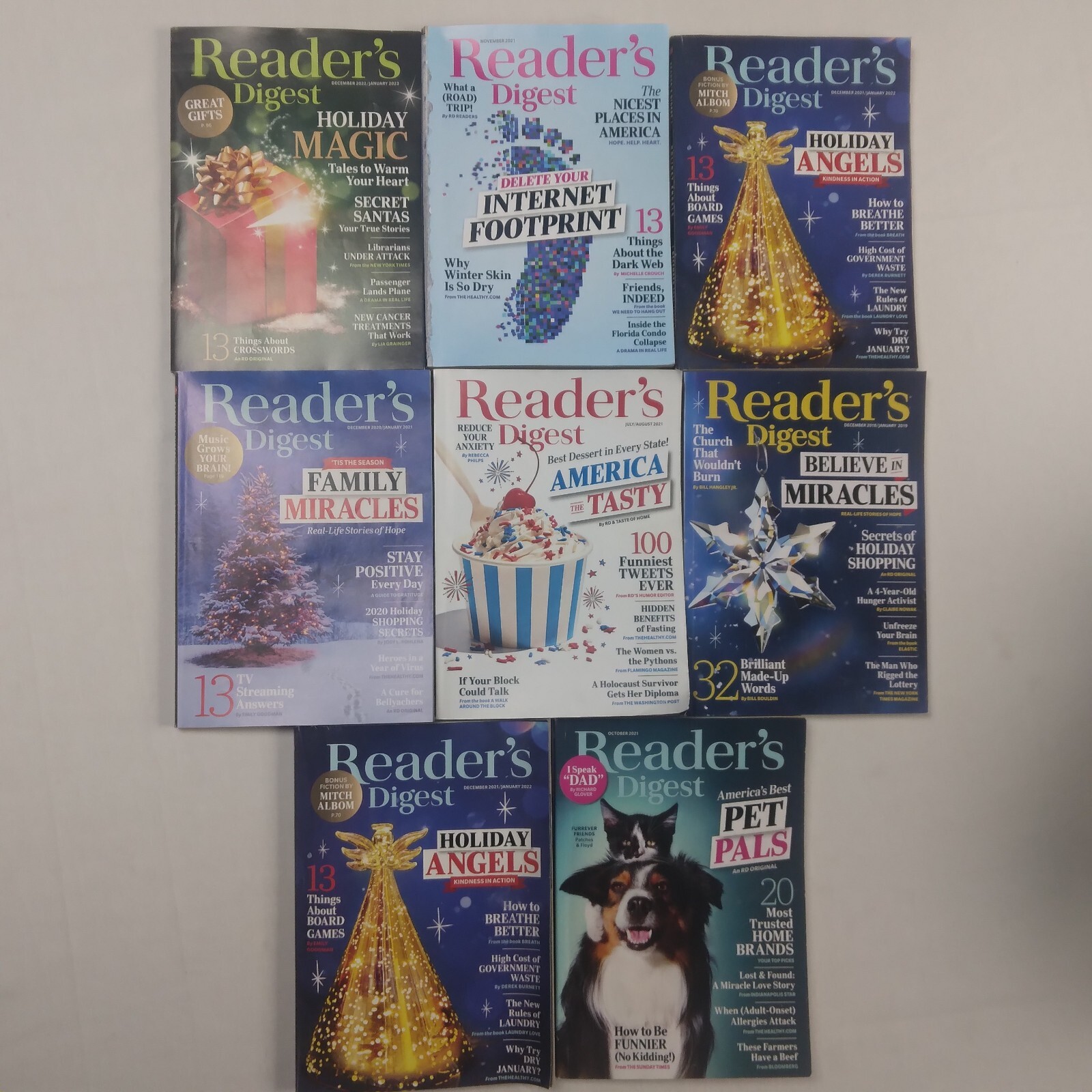 Lot Of 8 Reader's Digest Magazines 2020-2021-2022-2023 Holidays Pets  Food Family | Ebay