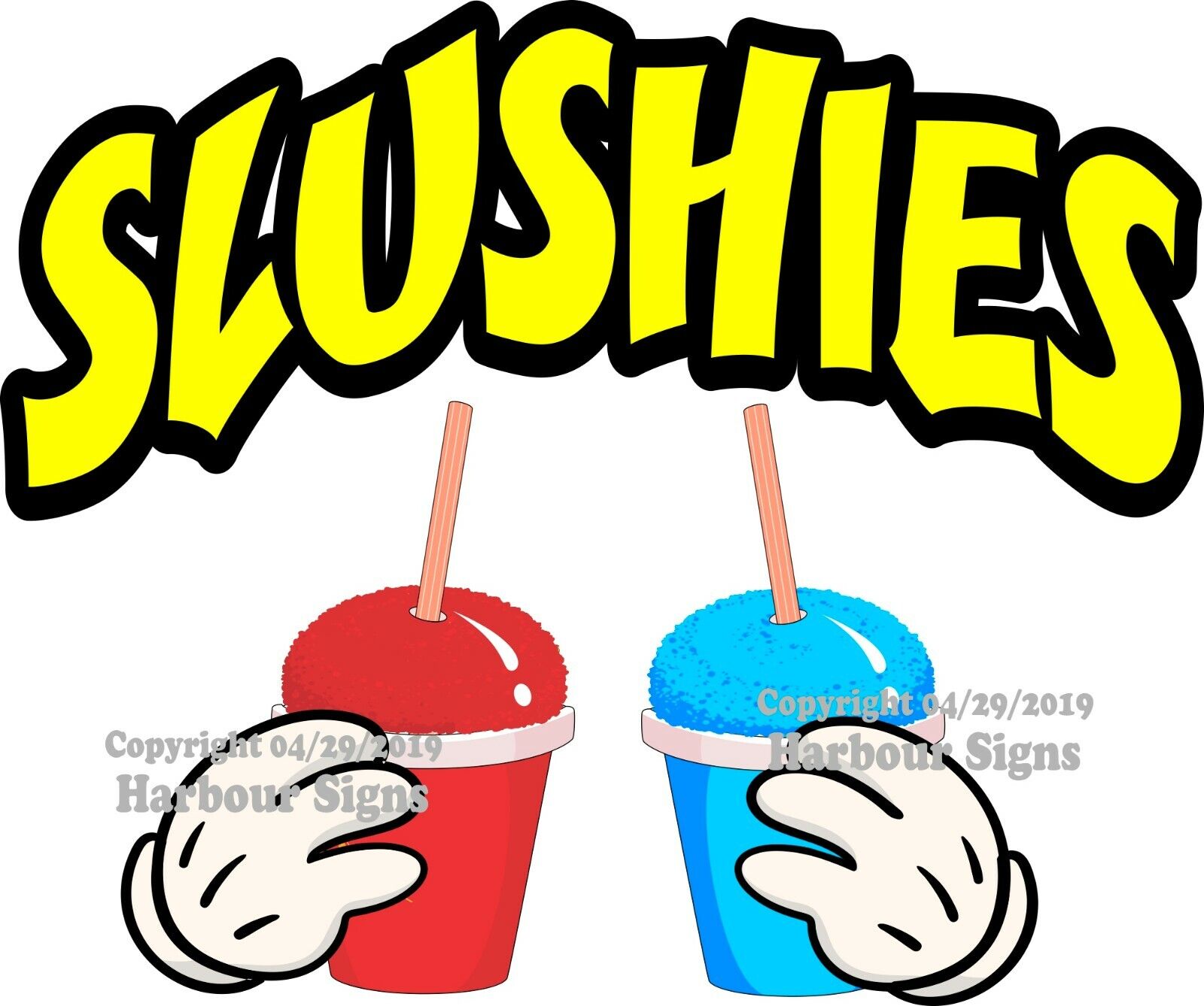 Slushies DECAL (Choose Your Size & Color) M Concession Food Truck Vinyl Sticker Najtańszy nowy