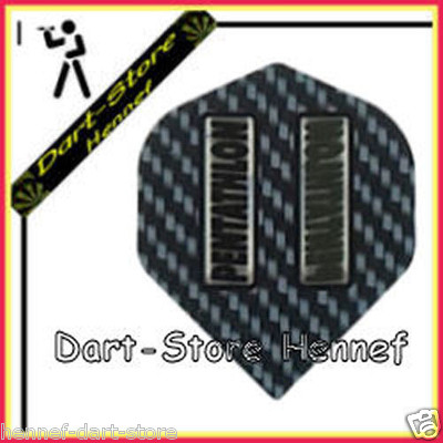 6 Dart Flights New Pentathlon STANDARD ''CARBON''