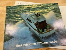 Chris Craft 1977 Vintage Commander 45 Brochure Package With Spec Sheet
