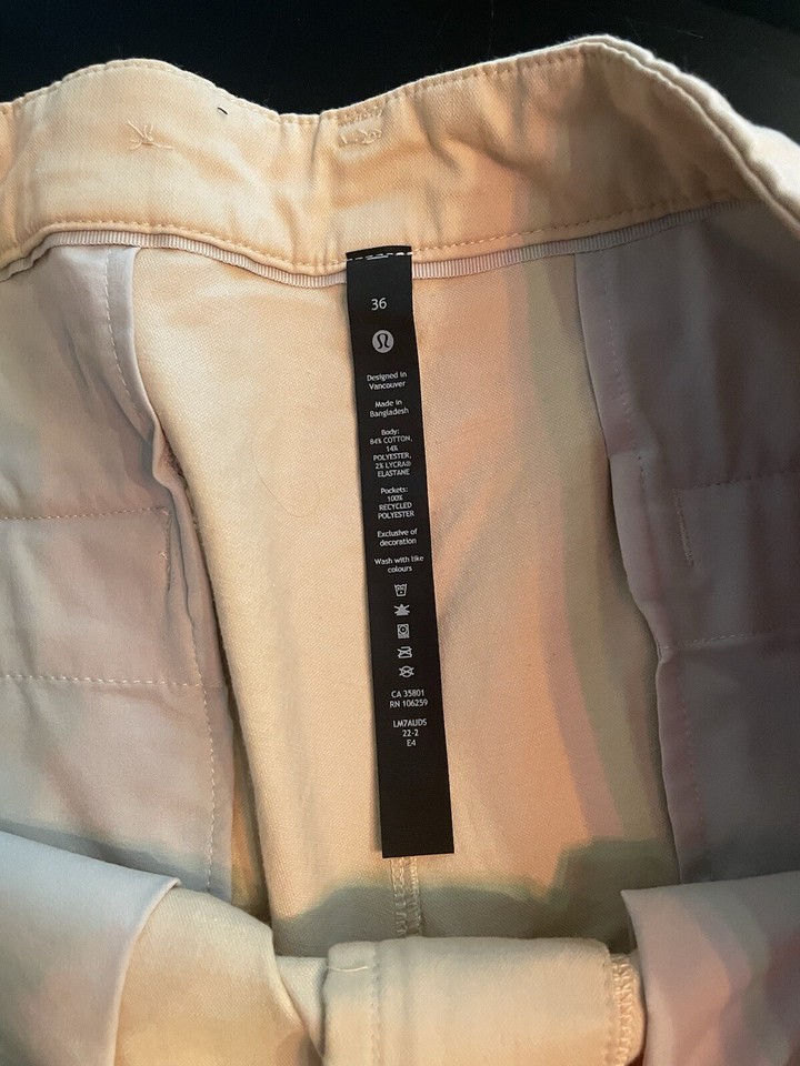 Lululemon Commission Shorts 36 x 7 Beige Classic LM7AUDS eBay