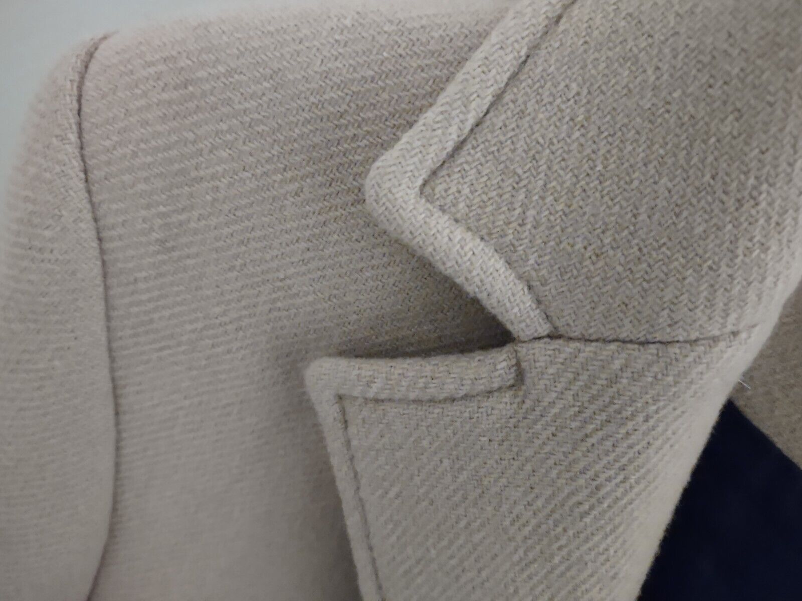 XL Zara Wool-blend Pea Winter Coat Beige Casual L… - image 3