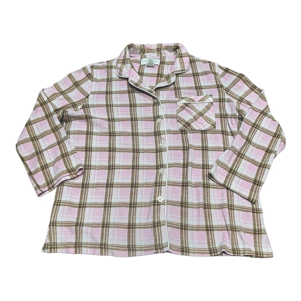 Karen Neuburger Pijama Rosa a Cuadros Conjunto para Dormir Pantalones Camisa Prendas para el torso Para Mujer’s M Prendas para Dormir Foto 3 de 4