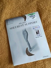 JCPenny Sheer Caress Sheerest Support Average Sand Vintage NEW Control Top 