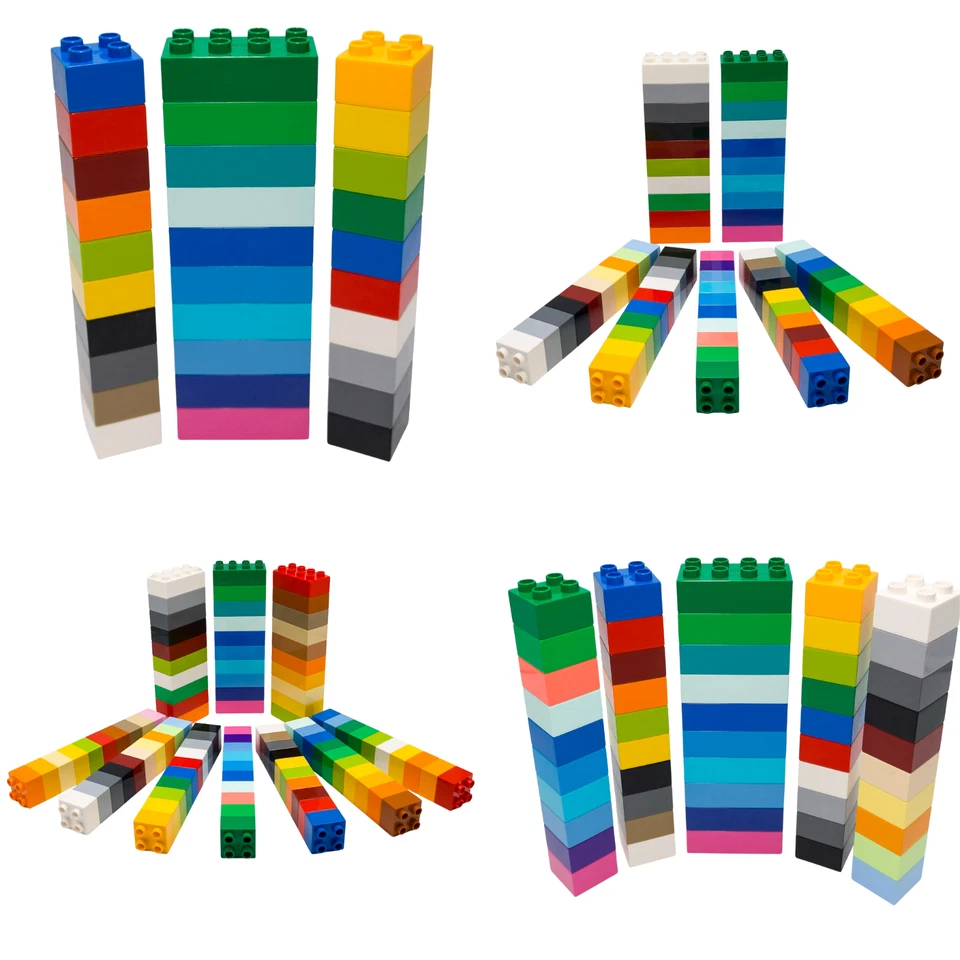 LEGO DUPLO Steine Set 30 50 70 100 Teile 2x2 4er 2x4 8er bunt gemischt 3437 3011 - Bild 1 von 1