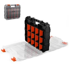 Small Parts Organizer:34 Compartments Hardware Organizers, Double Side Tools ...