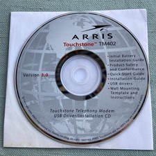 Arris Touchstone TM402 Version 3.0 Modem USB Drivers 2004 Install CD Vintage