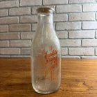 Vintage Sunlite Dairy Oshkosh Wisconsin Quart Milk Bottle Dairy Glass