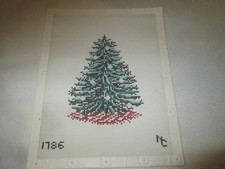 CANDY CANE TREE-NEEDLE CROSSINGS-HANDPAINTED NEEDLEPOINT CANVAS