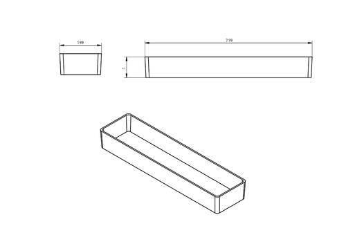36pc 2x8" Drawer Organizer Bins Modular Storage Hardware Craft Toolbox - 第 2/13 張圖片