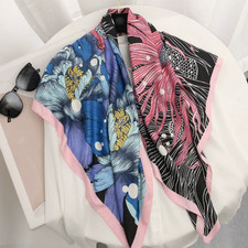 Autumn/Winter Versatile Animal Print Minimalist Large Square Scarf 90 90CM Imita