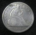 1871 Seated Liberty Dollar * Circulated * Damaged * 5305