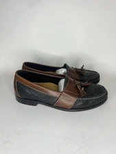 Cole Haan Black Leather Brown Tassel Loafers Dress Shoes Men’s Sz 9.5M US/43EU