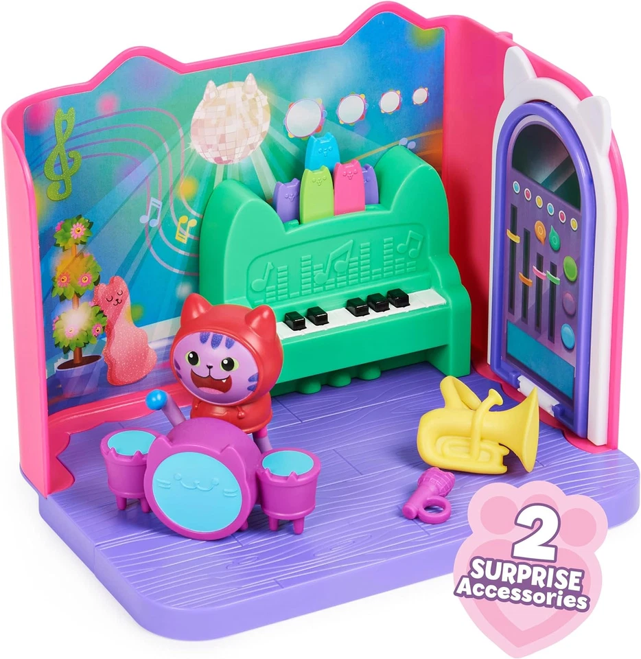 Gabby'S Dollhouse Deluxe Room Groovy Music Room Playset, Multicolor - image 4 of 4