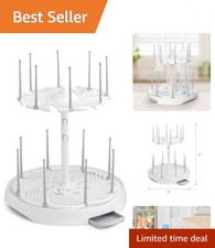 Compact Dual-Tier Baby Bottle Drying Rack - Perfect for Accessories, White