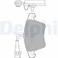 Delphi LP1913 Bremsbelagsatz, Scheibenbremse FüR VW