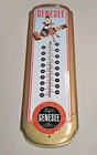 Vintage Genesee Lager Beer Thermometer Girl Advertising Sign 28" RARE