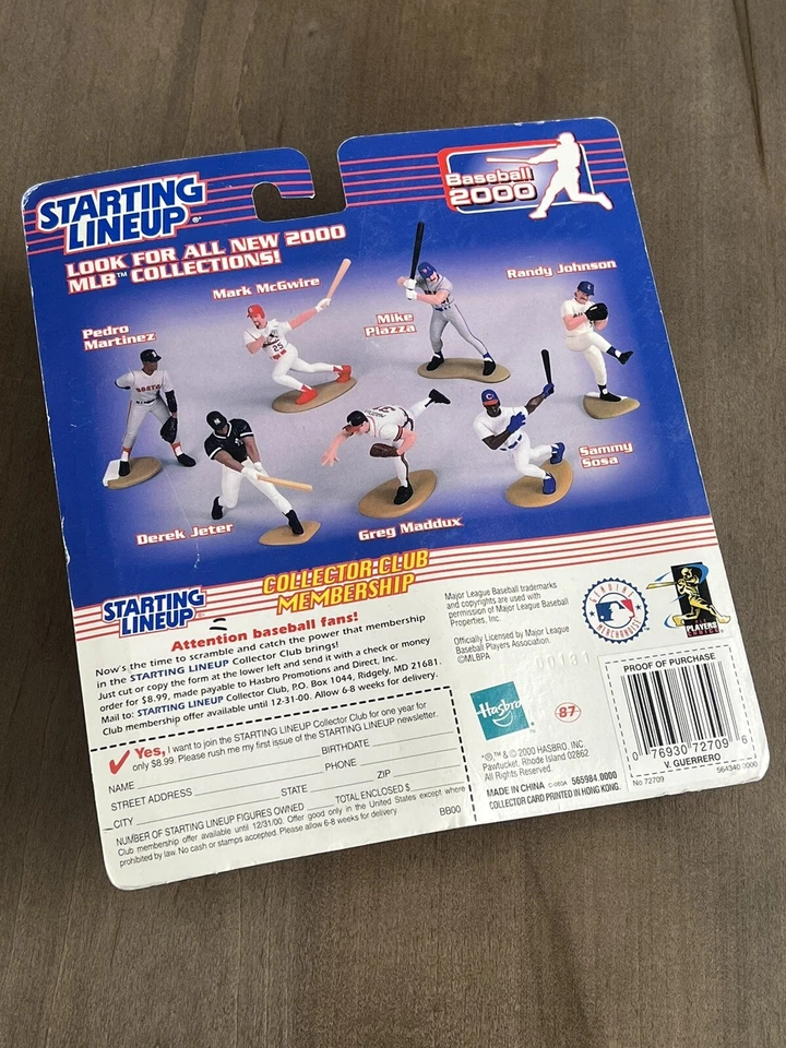 Figura inicial 2000 Vladimir Guerrero con tarjeta de béisbol Montreal Expos Foto 3 de 4