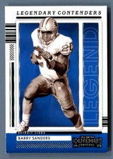 2021 Panini Contenders BARRY SANDERS LEGENDARY CONTENDERS #LGD-BSA Detroit Lions
