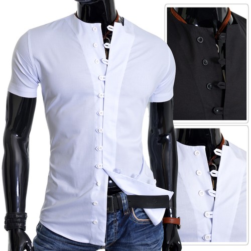 Mens Dress Shirt Casual Round 