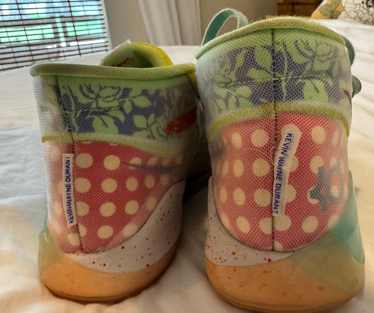 2019 Nike KD 12 Peach Jam Size 7.5 Kevin Durant XII Multicolor