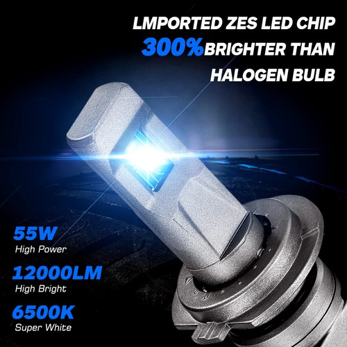 NOVSIGHT H7 LED Headlights Bulbs High/Low Beam 6500K White Super Bright 12000LM - Picture 3 of 12
