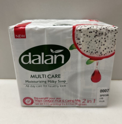 Dalan MultiCare Tropic Dragon Fruit & Caring Milk Bar Soap, 3-Pack