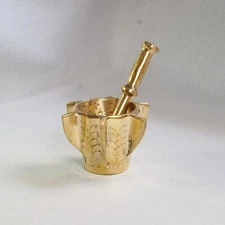 Handmade Small Moroccan Bronze Kitchen Spices Herb Mortar 