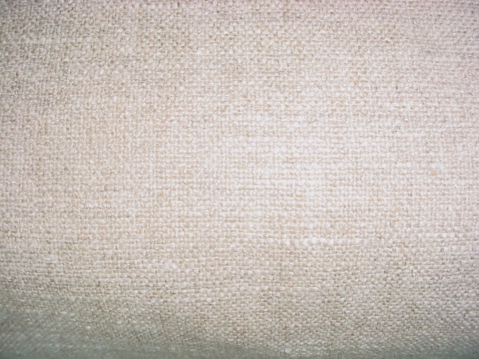 7-1/8Y Lee Jofa ED85326 Avior Linen Beige Ecru Slubby Tweed Upholstery Fabric - Image 3 of 4